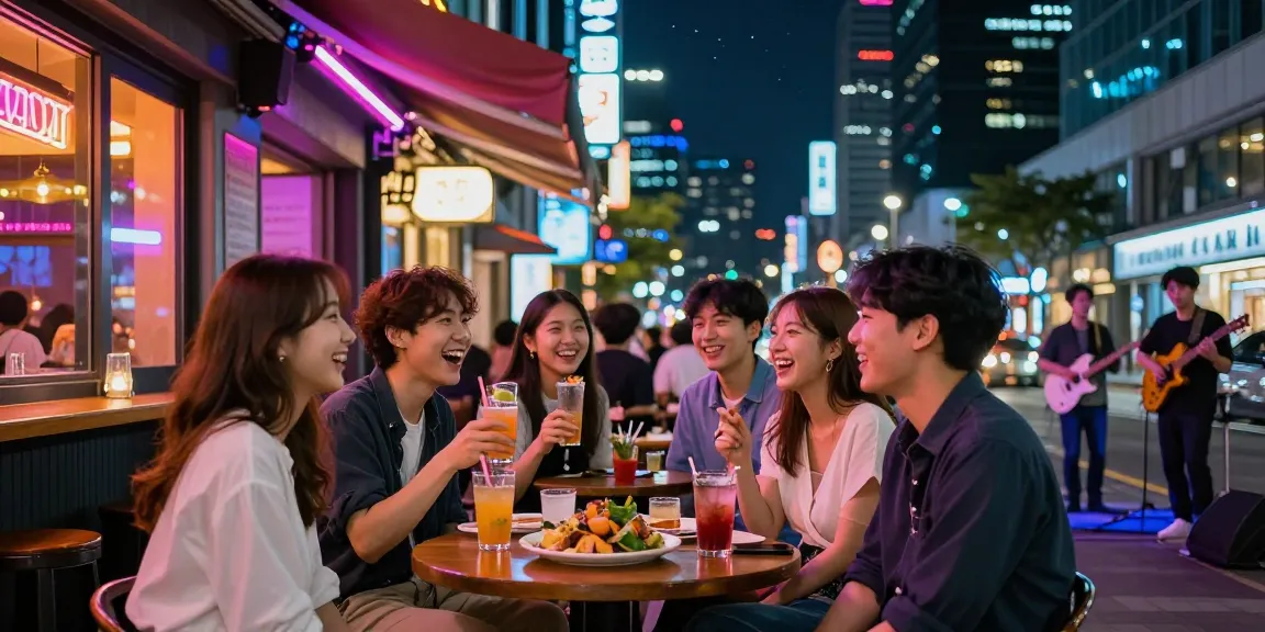퀸알바 정보 제공하는 강남의 유흥 알바 장면