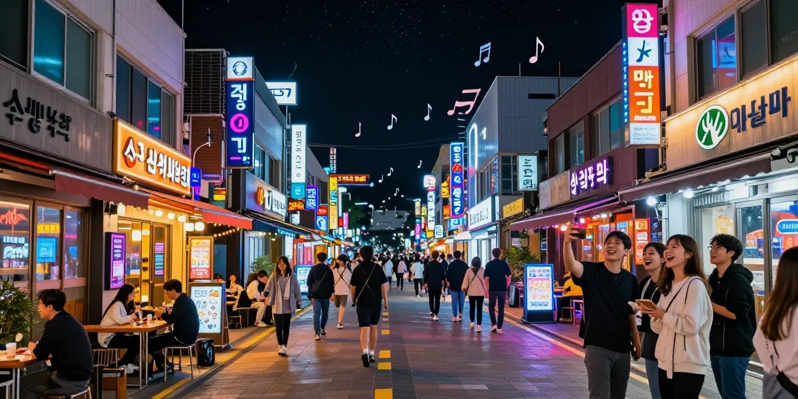 제주유흥의 활기찬 밤거리를 즐기는 사람들과 함께한 다양한 업소의 생생한 모습