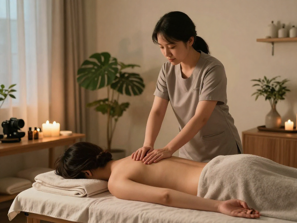 사당출장안마 service providing relaxation and comfort in a serene home massage setting.