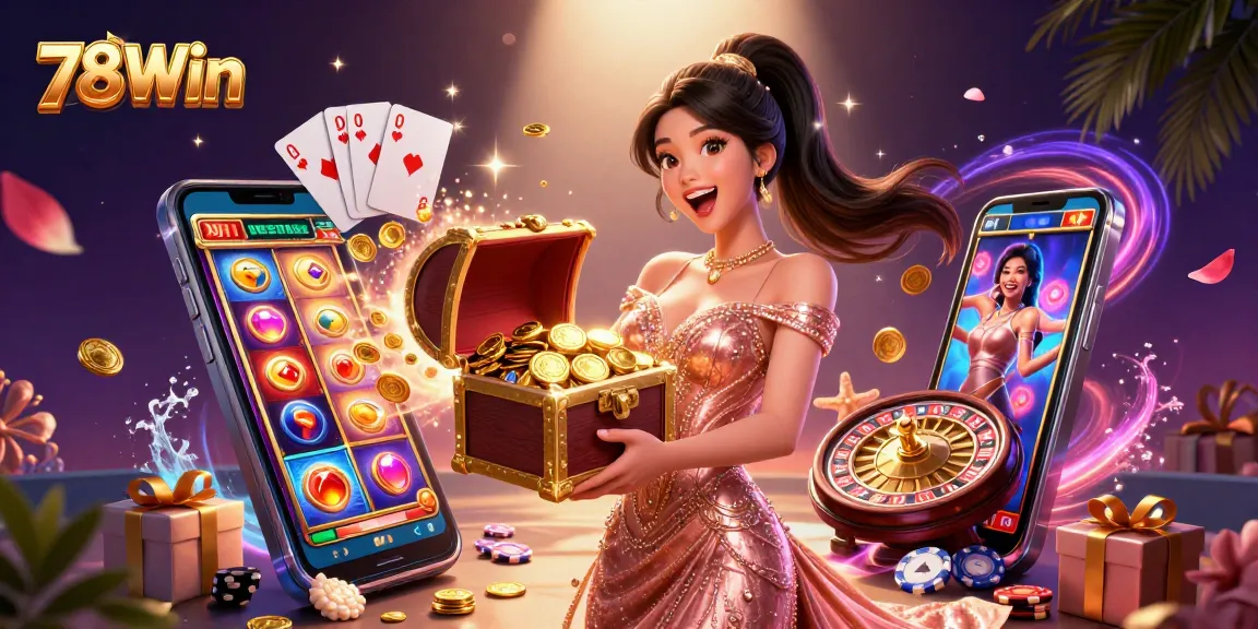Engage in thrilling gaming action at 78Win with vibrant slot games and treasure-filled excitement.