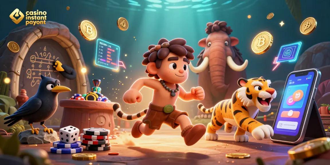 Experience casino instant payout thrills with a dynamic prehistoric scene of gambling excitement!